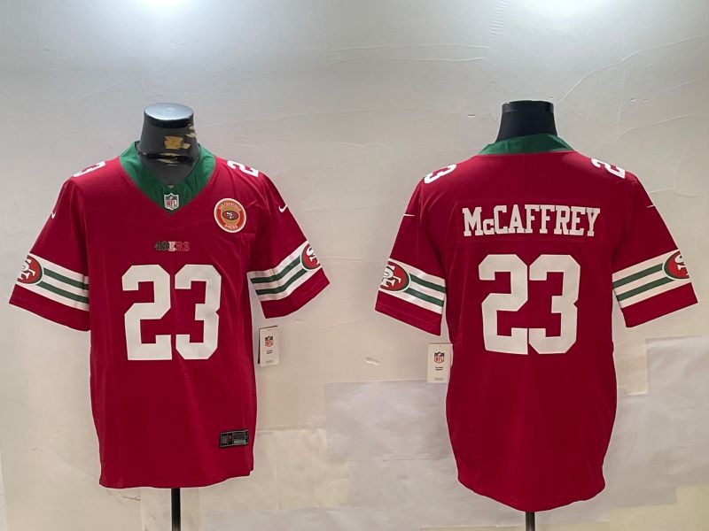 Men San Francisco 49ers #23 Mccaffrey Red Mexico three generations 2024 Nike Vapor Limited NFL Jersey style 5->san francisco 49ers->NFL Jersey